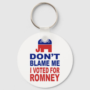 Ik heb voor Romney gestemd. Sleutelhanger