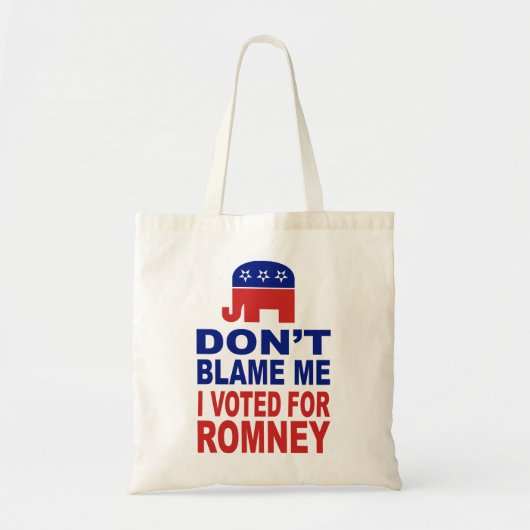 Ik heb voor Romney gestemd. Tote Bag (Voorkant)