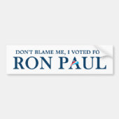 Ik heb voor Ron Paul gestemd. Bumpersticker (Voorkant)