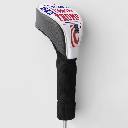 Ik heb voor Trump gestemd. Golfheadcover (Schuin)