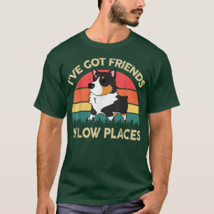 Ik heb vrienden op kleine plaatsen, corgi-schitter t-shirt
