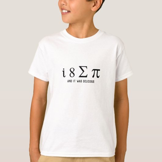 Ik heb wat Humor Kinderen van Pie Geeky Wiskunde T-shirt (Voorkant)