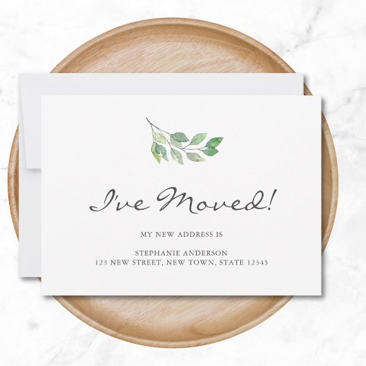 Ik heb Waterverf bladeren verplaatst Aankondiging