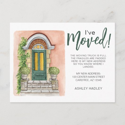 Ik heb Waterverf Groene Aankondiging van de deur v (Voorkant)