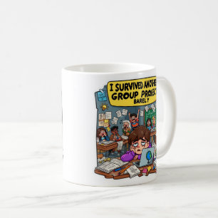 Ik heb weer een groepsproject nauwelijks overleefd koffiemok