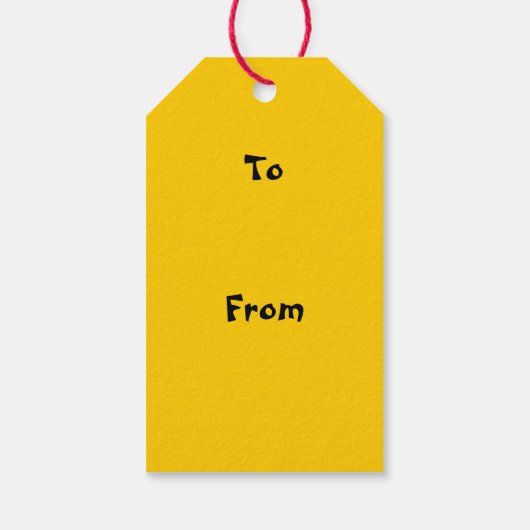 Ik heb wijn gekocht! Gele Labels Cadeaulabel (Achterkant)