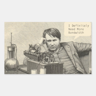 Ik heb zeker meer bandbreedte nodig rechthoekige sticker