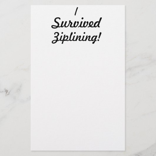 Ik heb ziplining overleefd. briefpapier (Voorkant)