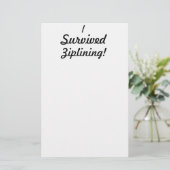 Ik heb ziplining overleefd. briefpapier (Staand voorkant)