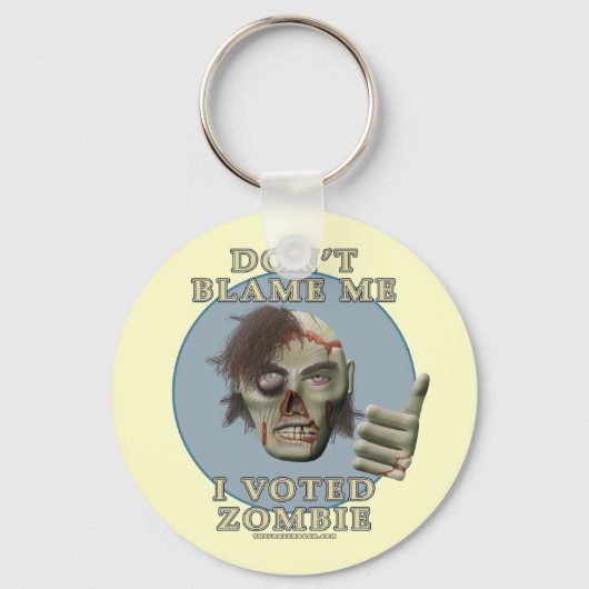 Ik heb Zombie gestemd. Sleutelhanger (Voorkant)