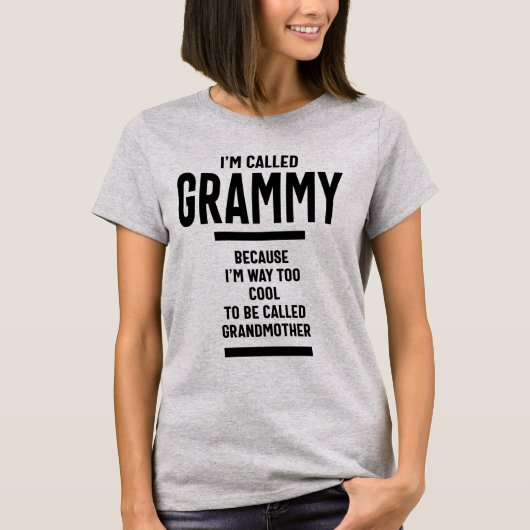 Ik heet Grammy, oma Gift. T-shirt (Voorkant)