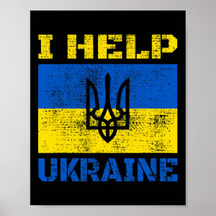 Ik Help Ukraïne Ondersteun Oekraïens Ik Sta Met Oe Poster