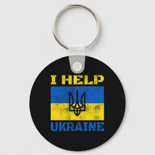Ik Help Ukraïne Ondersteun Oekraïens Ik Sta Met Oe Sleutelhanger
