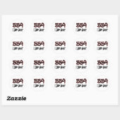Ik herhaal dat 559 netnummer ronde sticker (Vel)