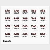 Ik herhaal dat 585 netnummer vierkante sticker (Vel)