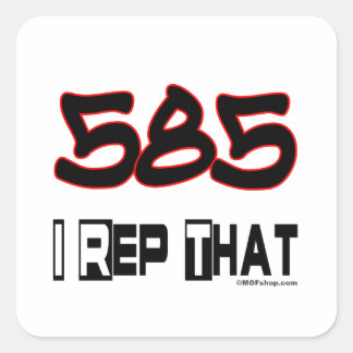 Ik herhaal dat 585 netnummer vierkante sticker