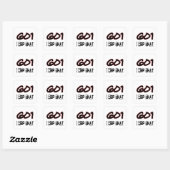 Ik herhaal dat 601 netnummer vierkante sticker (Vel)