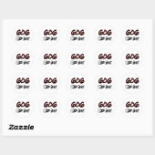 Ik herhaal dat 606 netnummer ronde sticker (Vel)