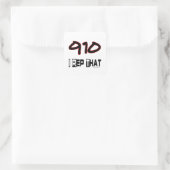 Ik herhaal dat netnummer van 910 vierkante sticker (Tas)