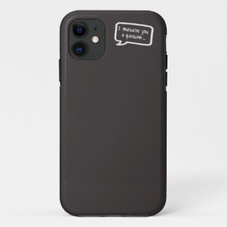 ik herhaal je een vraag mini gray iPhone 11 hoesje