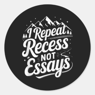 Ik Herhaal Pauze Niet Essays _1 Ronde Sticker