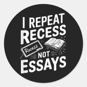 Ik Herhaal Pauze Pauze Niet Essays Ronde Sticker