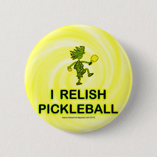 Ik herhaal Pickleball-Shirten en cadeautjes Ronde Button 5,7 Cm
