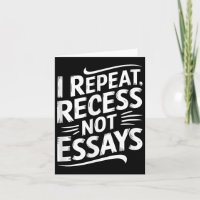 Ik herhaal reces, niet essays