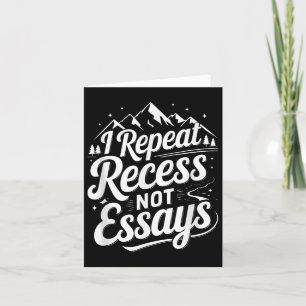 Ik herhaal recess niet essays _1 kaart