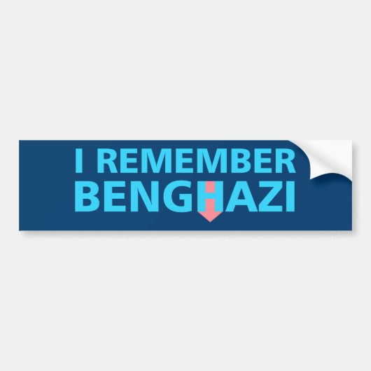 Ik herinner me Benghazi Bumpersticker (Voorkant)