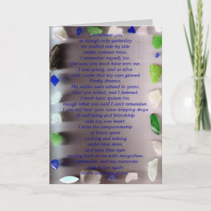 Ik herinner me je nog alsof alleen maar... kaart