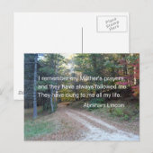 Ik herinner me mijn moeders gebeden... briefkaart (Voorkant / Achterkant)