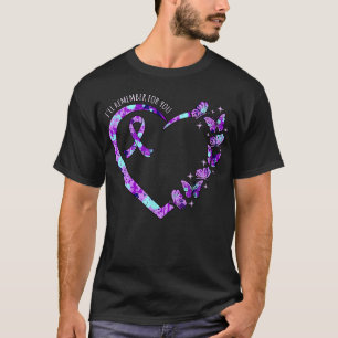 Ik herinner me voor je Alzheimer's Paars T-shirt