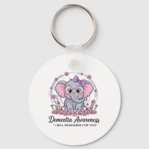 Ik herinner me voor jou Schattige Olifant Dementie Sleutelhanger