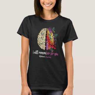 Ik herinner me voor jullie Brain Alzheimer's Aware T-shirt