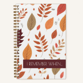 "Ik herinner me wanneer" gepersonaliseerd geheugen Notitieboek
