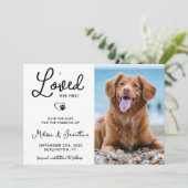 Ik hield van haar eerste aangepaste foto-weddensch save the date (Staand voorkant)