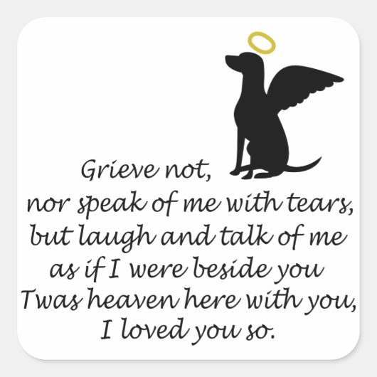 Ik hield zo van je vierkante sticker (Voorkant)