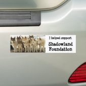 Ik hielp bij de ondersteuning van Shadowland Found Bumpersticker (Op auto)