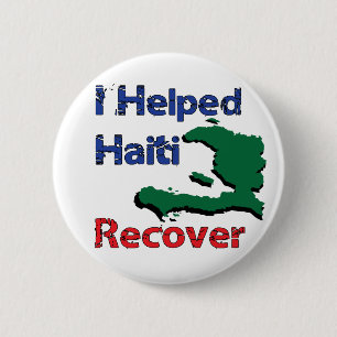Ik hielp Haïti met de opbrengst Ronde Button 5,7 Cm
