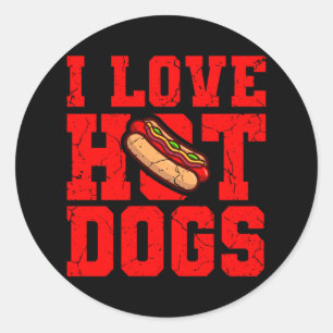 IK HOE HOT HET HOND-HOND-Eattest Ronde Sticker