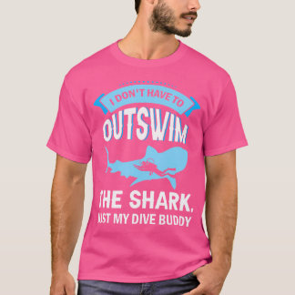 Ik hoef de haaienduiker Ocean Scub niet te overzwe T-shirt