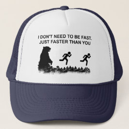 Ik hoef niet snel te zijn (grizzly) trucker pet