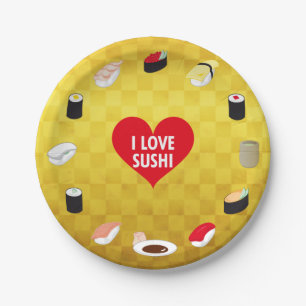 IK HOEF VAN SUSHI PAPIEREN BORDJE