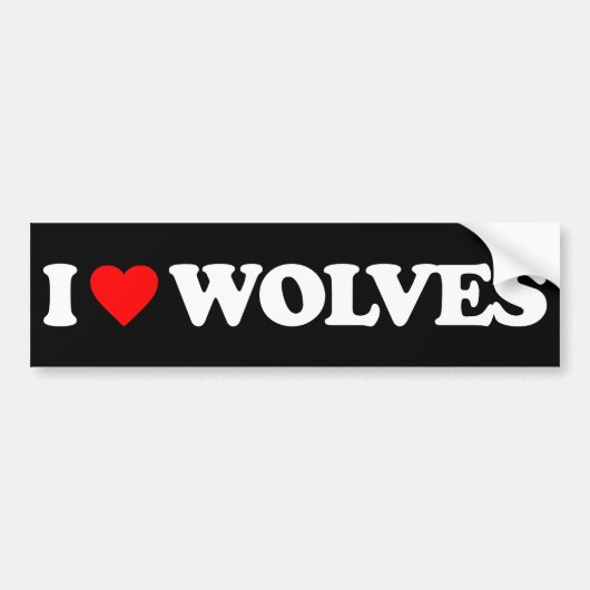 IK HOEFT VAN WOLVES BUMPERSTICKER (Voorkant)