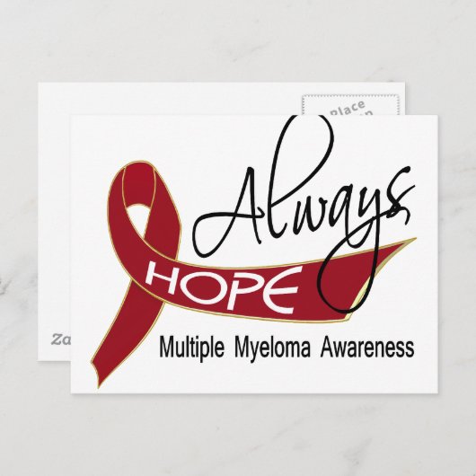 Ik hoop altijd op multipel myeloom briefkaart (Voorkant / Achterkant)