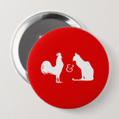 IK HOOP BEIDE RONDE BUTTON 4,0 CM (Voorkant /achterkant)