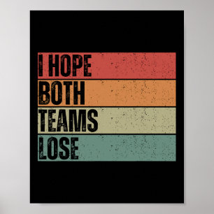 Ik hoop dat beide ploegen het Amerikaanse Football Poster