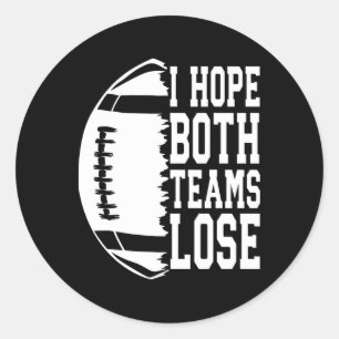 Ik hoop dat beide ploegen het Amerikaanse Football Ronde Sticker