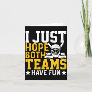 Ik hoop dat beide teams een leuke hockeyprestatie kaart